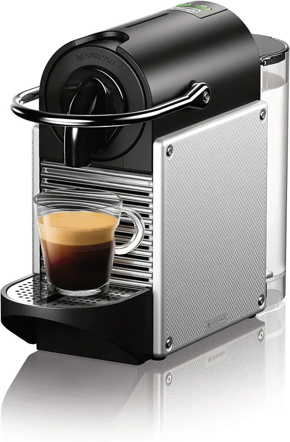 2026 NEW Nespresso Pixie espresso machine by De’Longhi, 19-bar pump, compact aluminum design, silver, 1100 ml