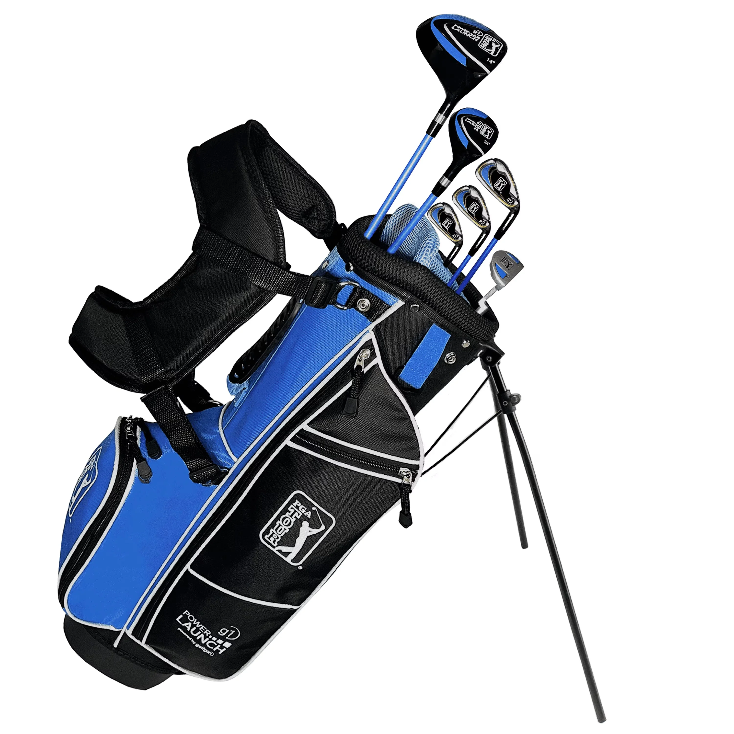 2026 NEW PGA Tour Right-Handed 10 Piece Kids Golf Club Stand Bag Set; Player Height 4'8 - 5'2", Ages 8-12