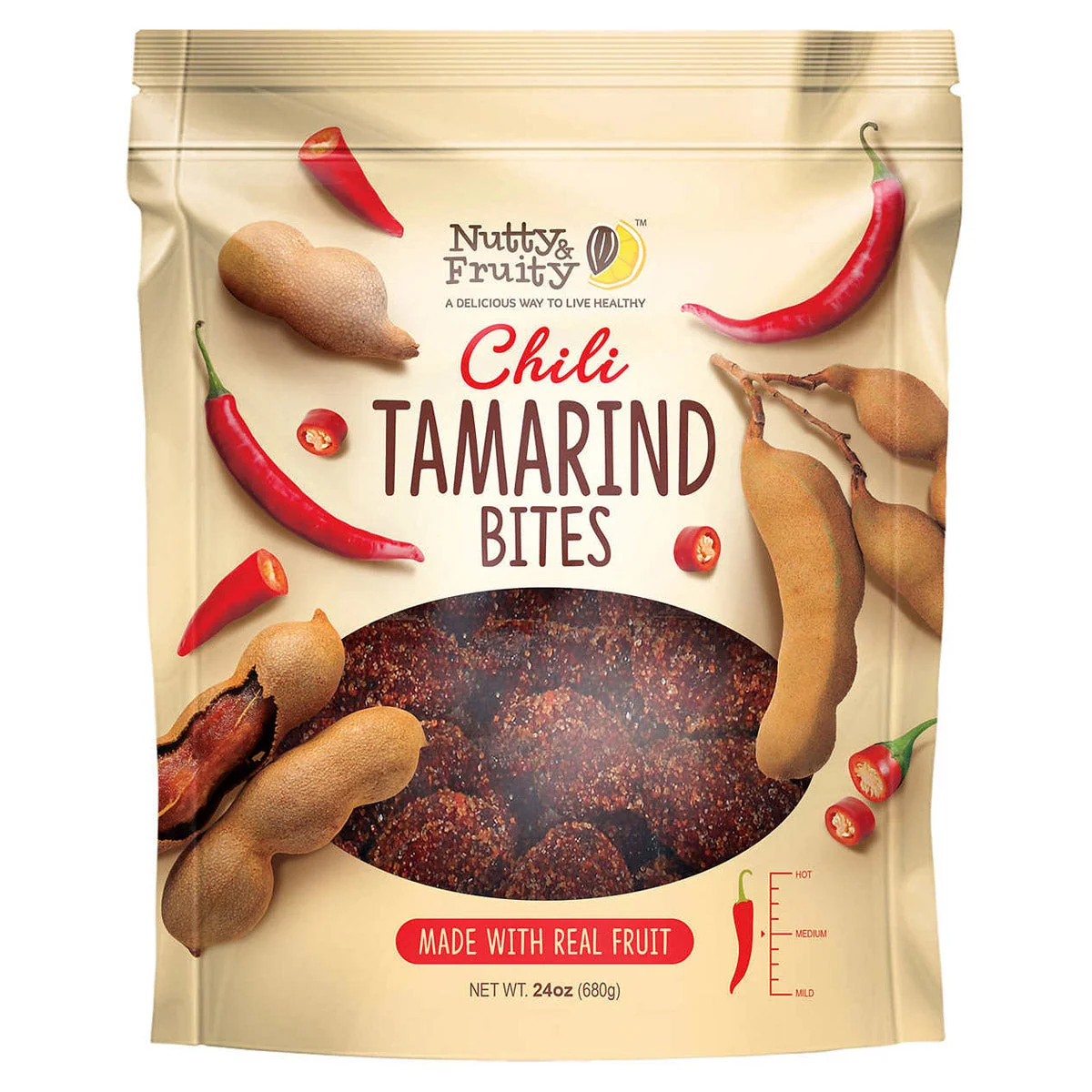 2026 NEW Nutty & Fruity Spicy Chili Tamarind Bites, 24 oz
