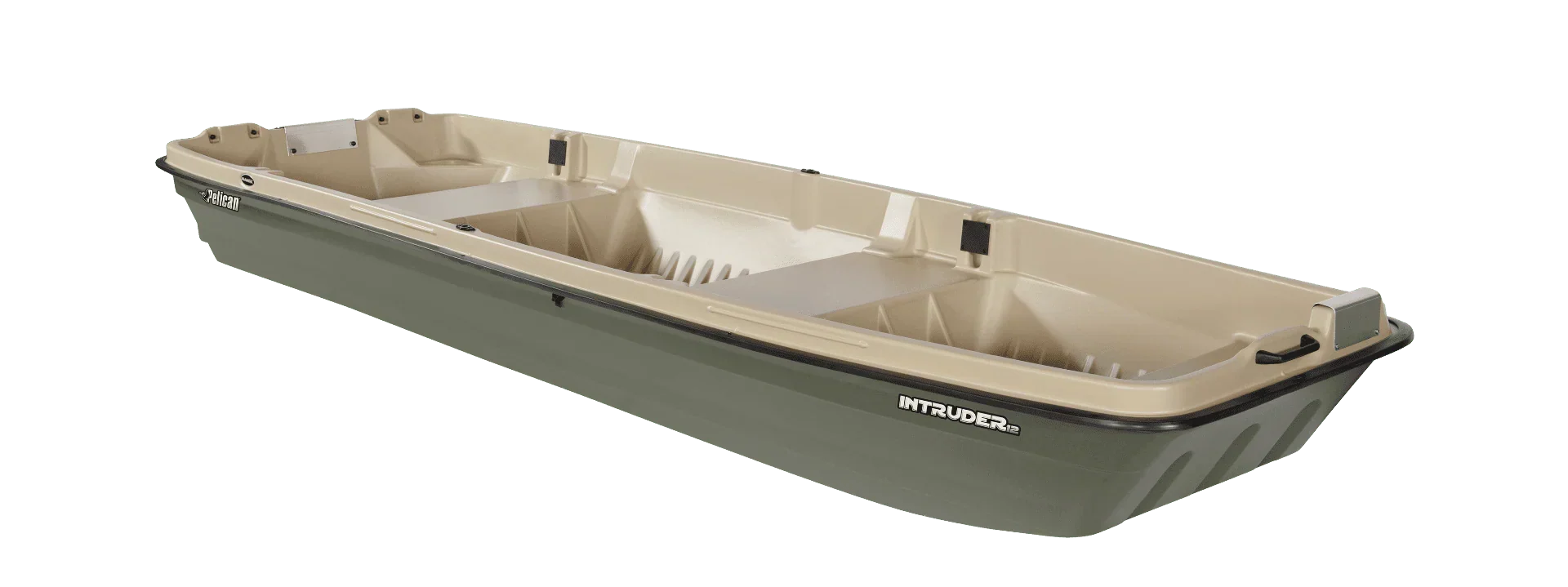 2026 NEW Pelican - Boat Intruder 12 - Jon Fishing Boat - 12 ft. - Great for Hunting/Fishing, Khaki/Beige