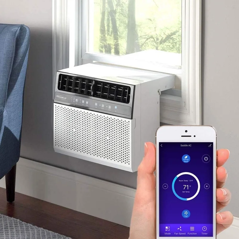 2026 NEW Restored Soleus Air 8,000 BTU Saddle Window Air Conditioner with Wi-Fi (Refurbished)