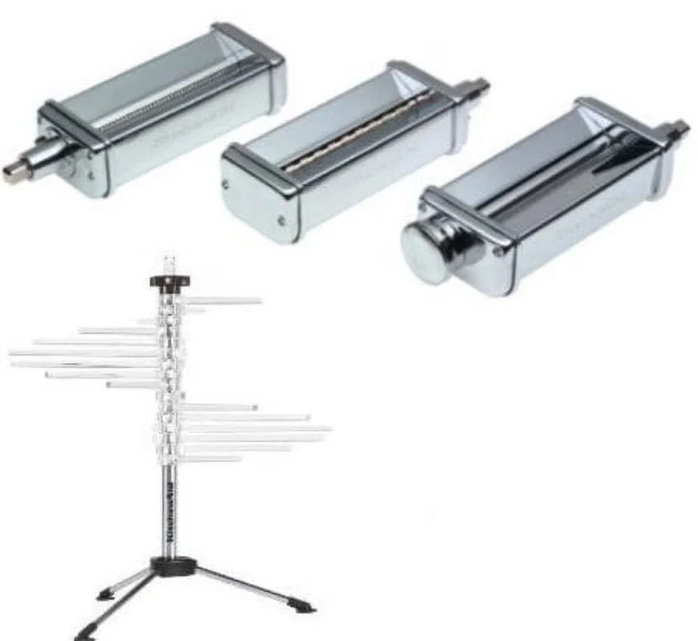2026 NEW KitchenAid Pasta Roller & Cutter Attachment Set With Pasta Rack