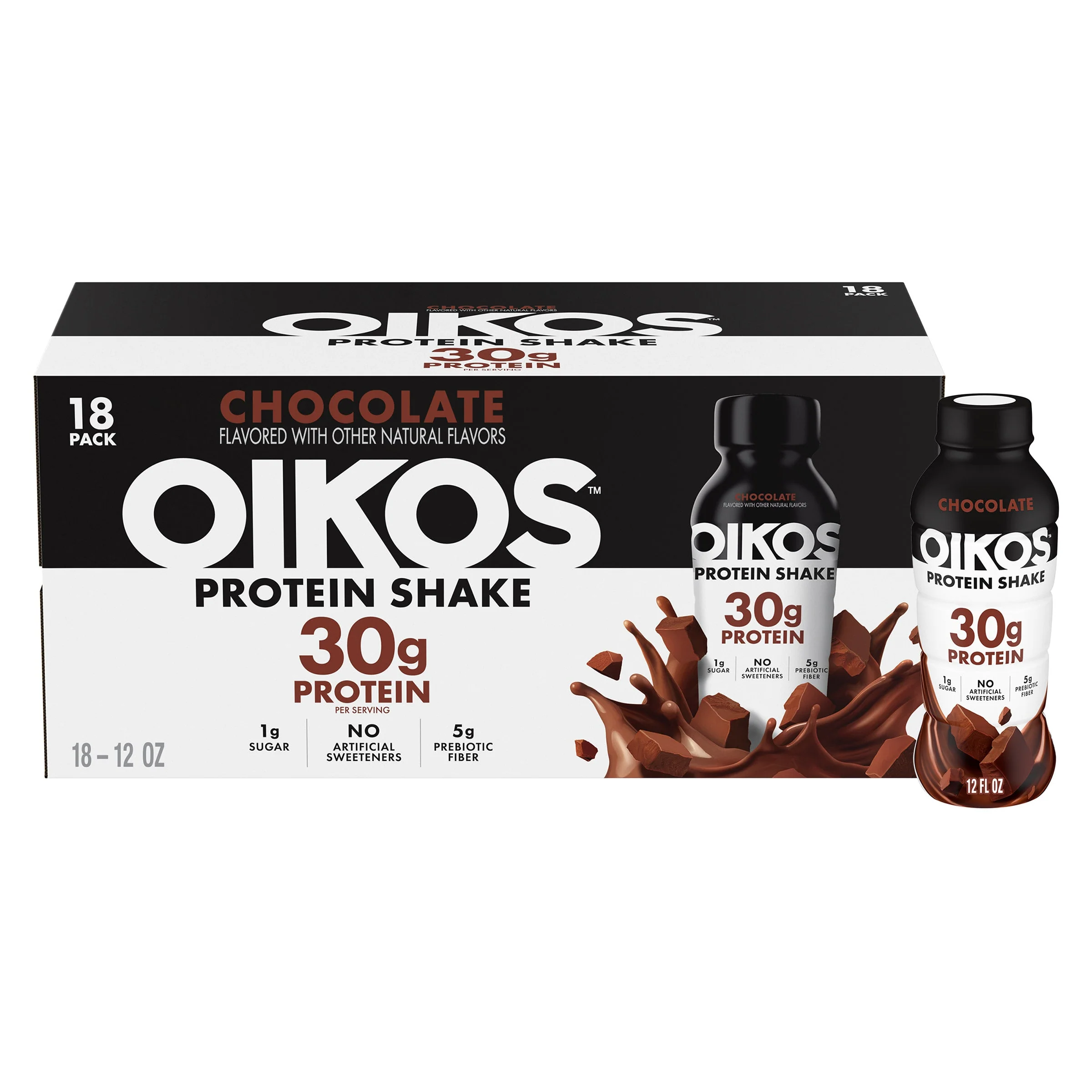 2026 NEW Oikos 30g Chocolate Protein Shake, 12 fl oz, 18-pack
