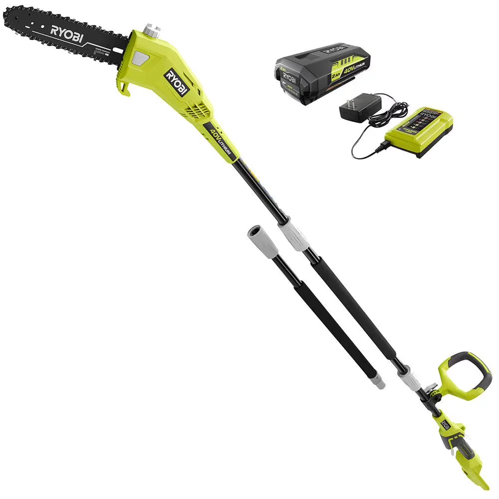 2026 NEW RYOBI Cordless Battery Pole Saw with 2.0 Ah Battery and Charger