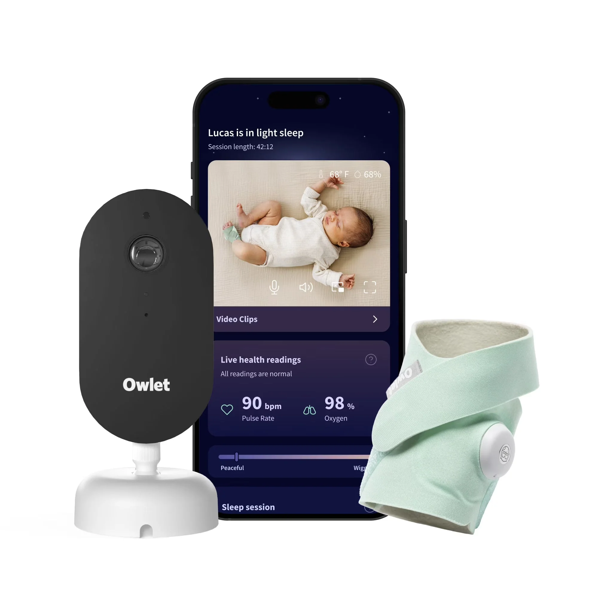 2026 NEW Owlet Dream Duo (3rd Gen) �C FDA-Cleared, All-in-One Smart Baby Monitoring with Sock & 2K HD Cam