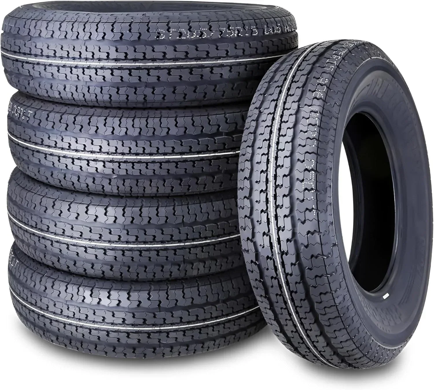 2026 NEW Set of 4 heavy-duty trailer tires ST205/75R15 205 75 15 10-ply, load class E, steel-belted radial tires with abrasion protection