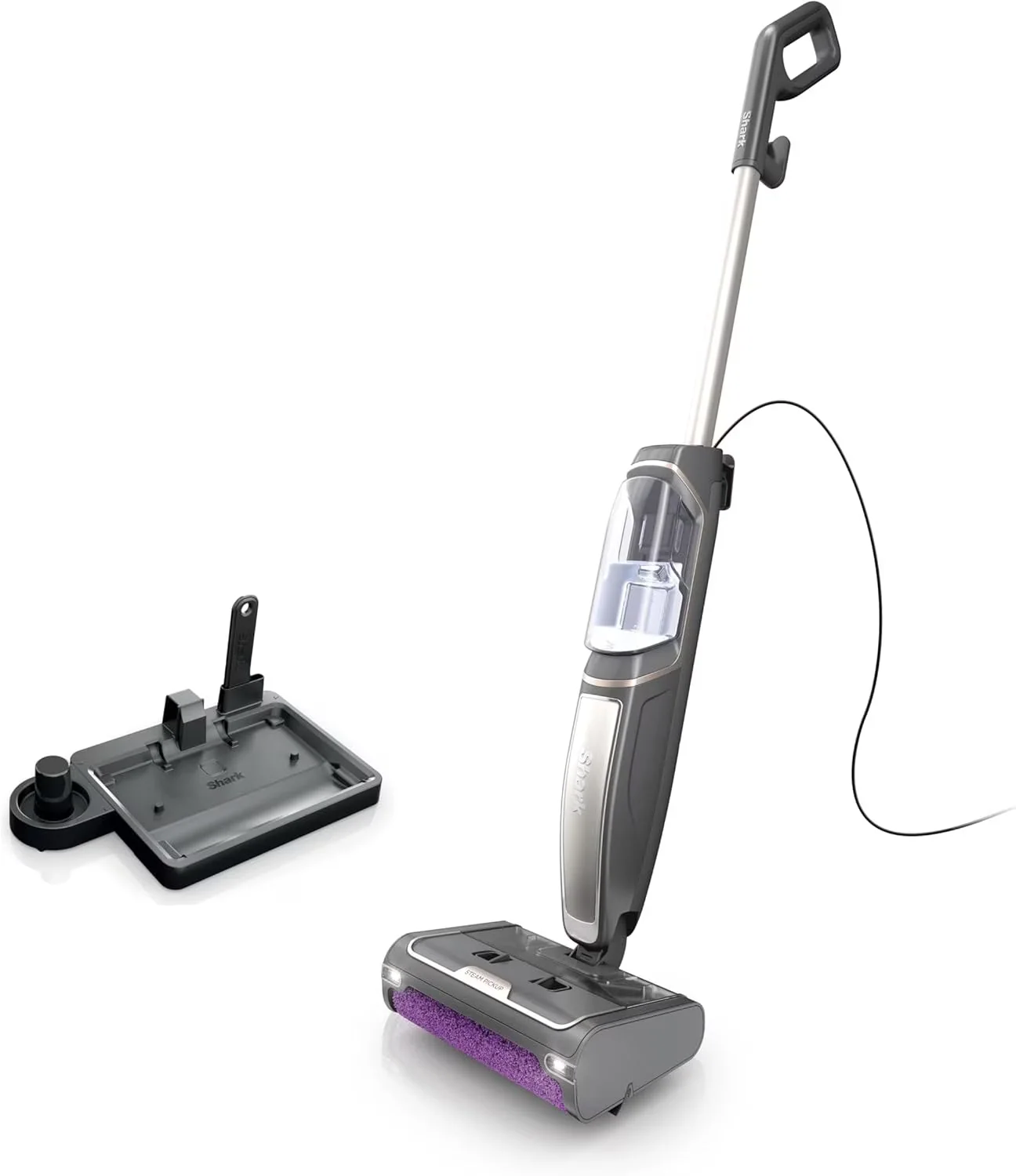 2026 NEW Shark Steam Pickup 3-in-1 Steam Mop Picks Up Debris, Deep Scrubs, & Steam Sanitizes - All At Once, Lightweight Steam Cleaner for Home with Sealed Hard Floors like Hardwood, Tile & Laminate, SD201