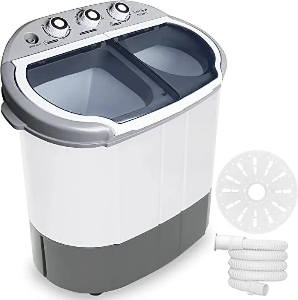 2026 NEW Pyle Pure Clean 110 Volt 2 in 1 Compact and Portable Washer and Dryer, Gray