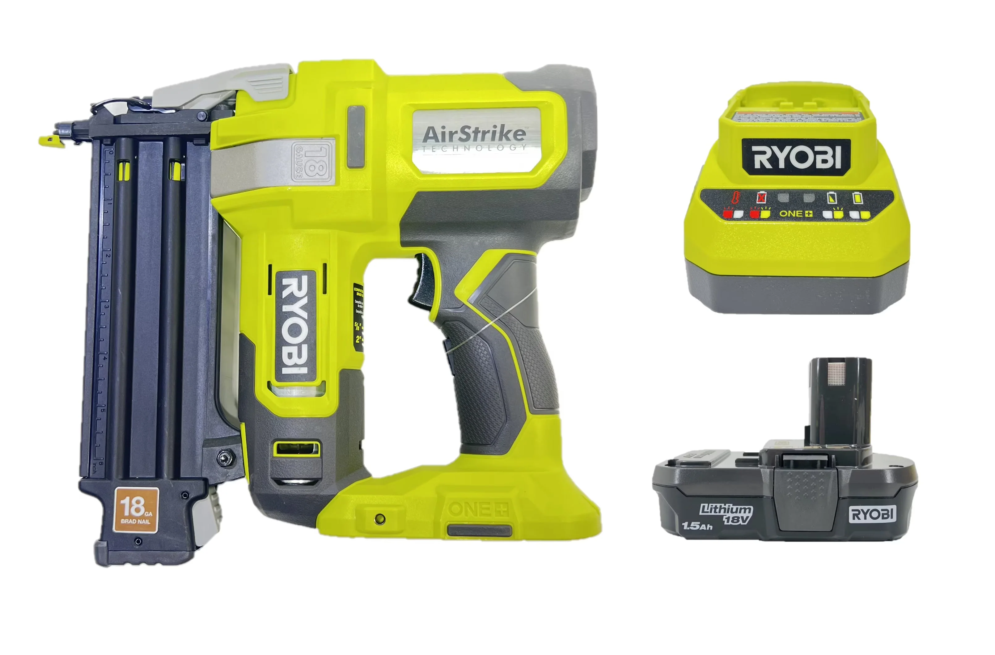 2026 NEW RYOBI 18V ONE+ AirStrike 18GA Brad Nailer Kit (Bulk Packaged) P321K