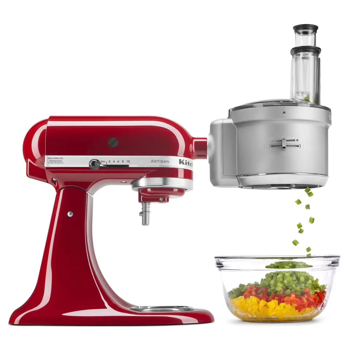 2026 NEW Open Box KitchenAid Food Processor Attachment with Commercial Style Dicing Kit, Gray, KSM2FPA