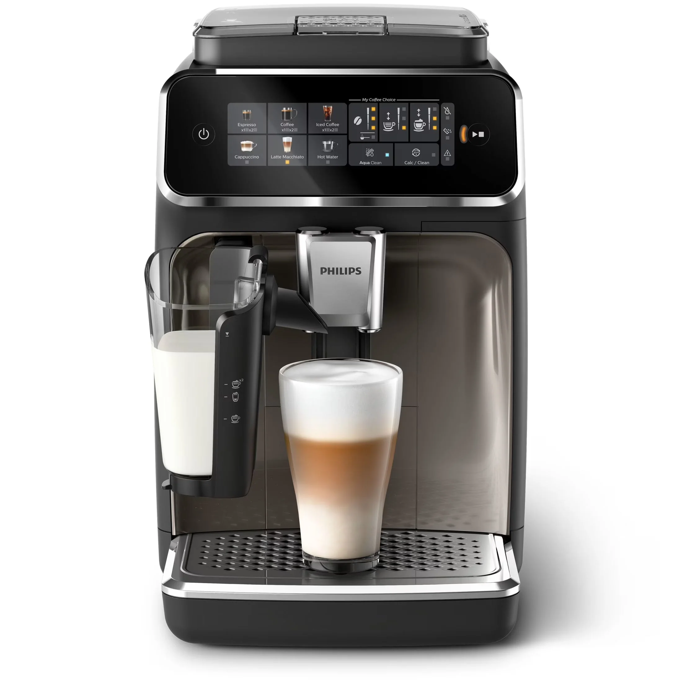 2026 NEW Philips 3300 Fully Automatic Espresso Machine with LatteGo Milk Frother, Black and Chrome