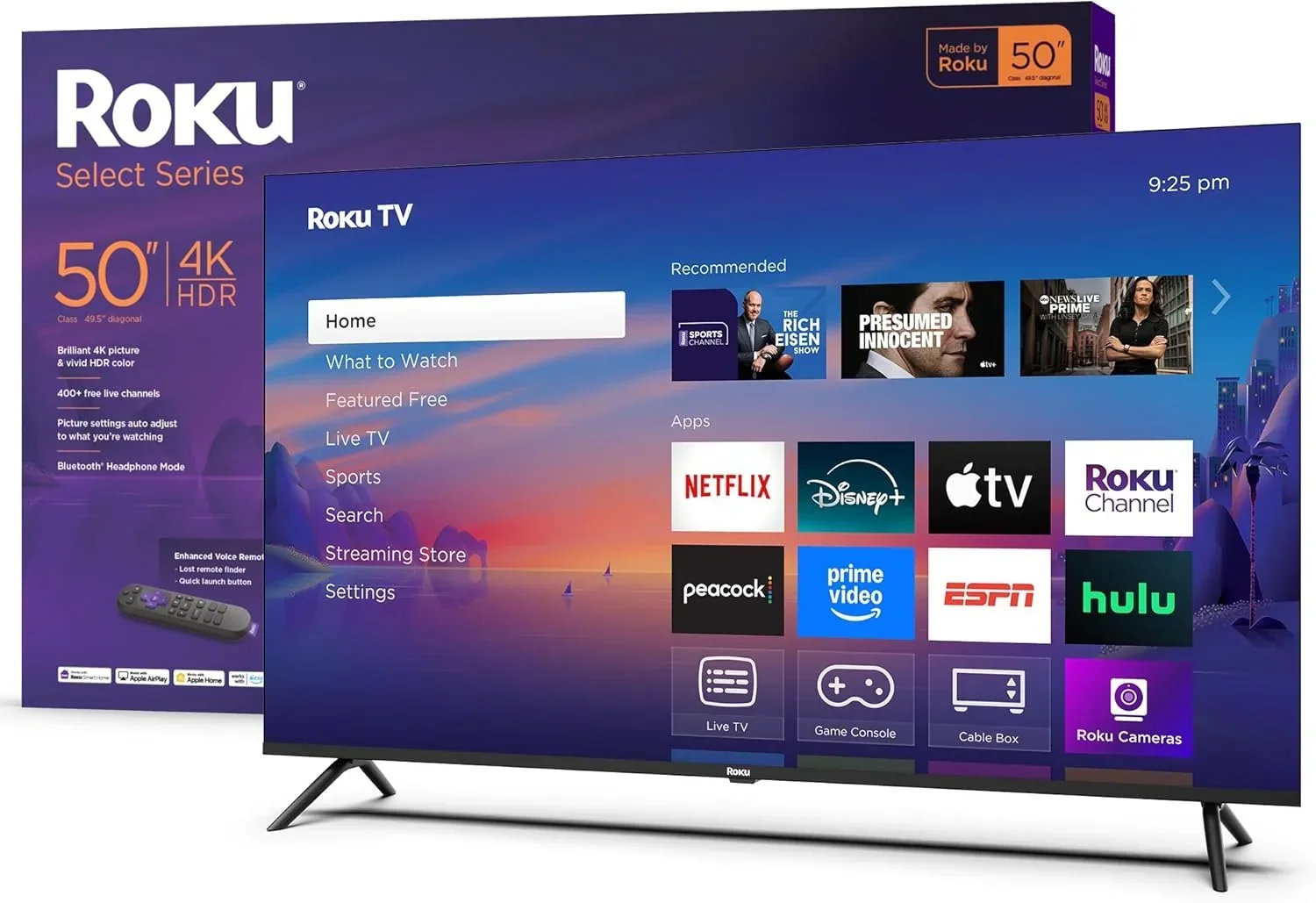 2026 NEW Roku 50" Select Series 4K HDR Smart TV with voice remote