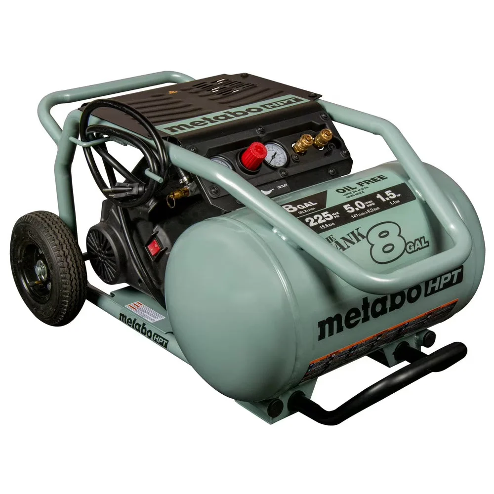 2026 NEW Metabo HPT Air Compressor, THE TANK, 8-Gallon Trolley Air Compressor, 225 PSI, Versatile for Use with Framing, Siding, Finish, or Roofing Nailers, Easy Mobility with Rubber Tires, EC1315S
