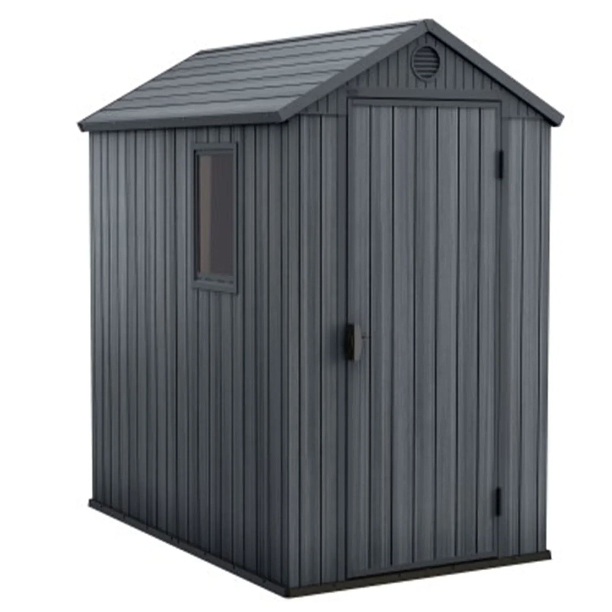 2026 NewKeter Darwin 4' x 6' Outdoor Garden Tool Storage Shed w/ Window, Graphite