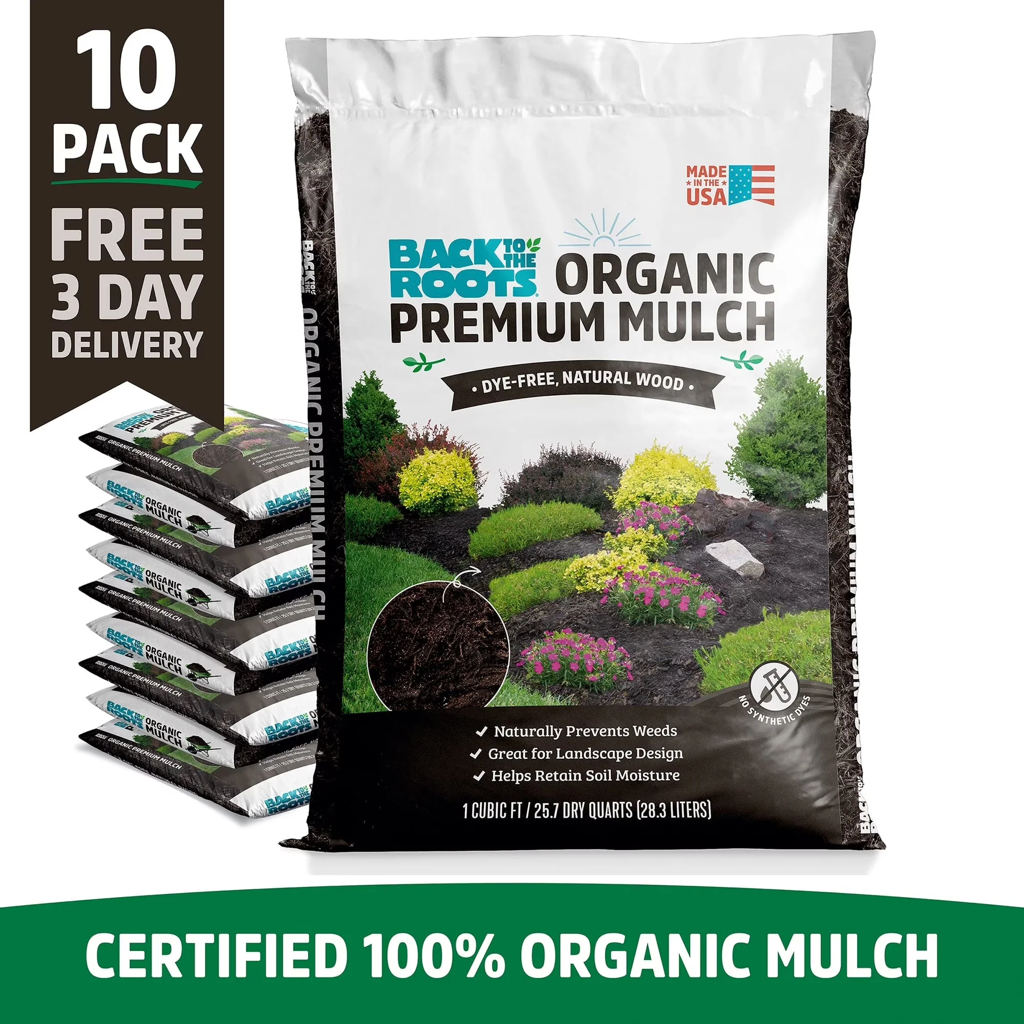 2026 NEW Organic Bark Bagged Mulch (10 1cu. ft. Bags)