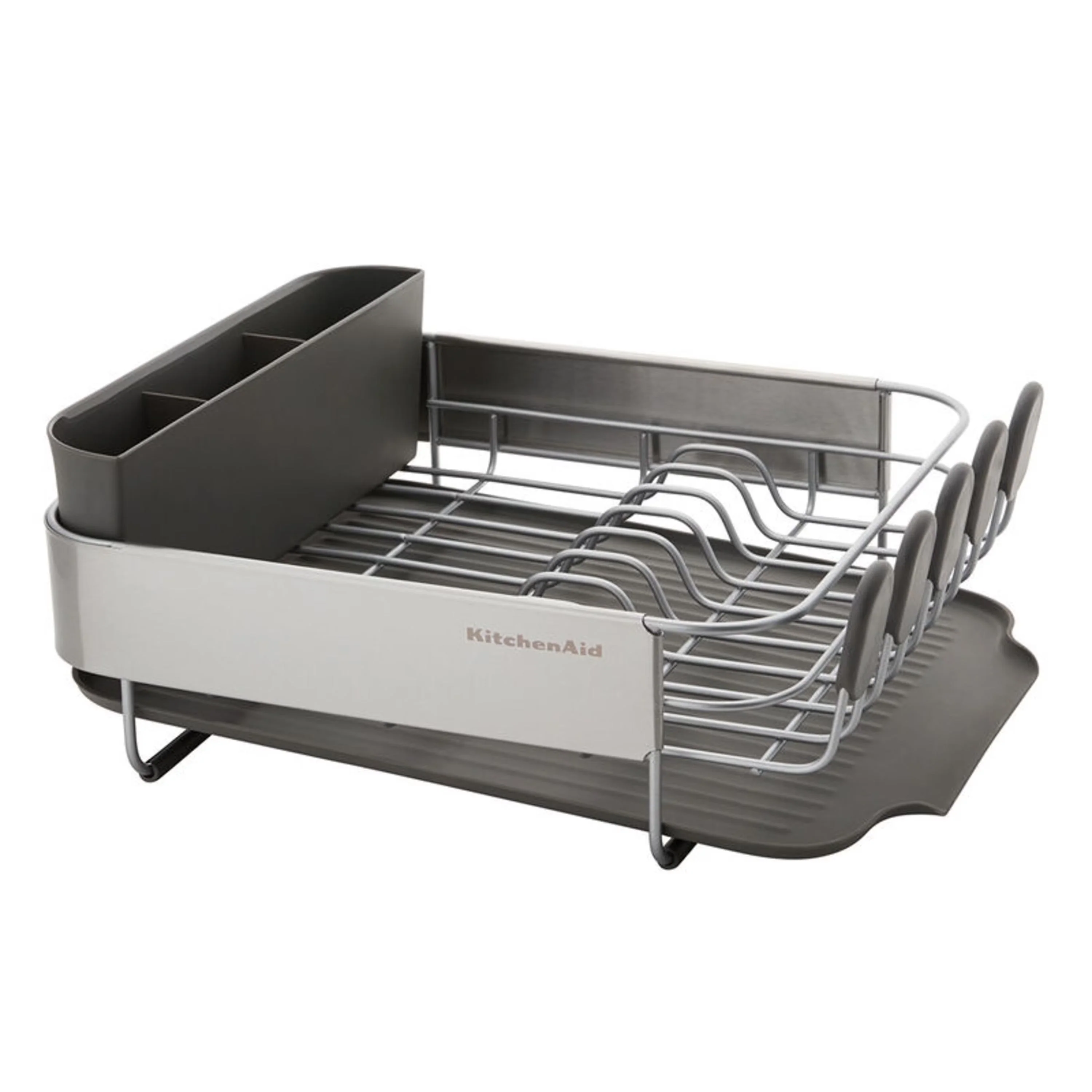 2026 NewKitchenaid Stainless Steel Wrap Compact Dish Rack in Satin Gray