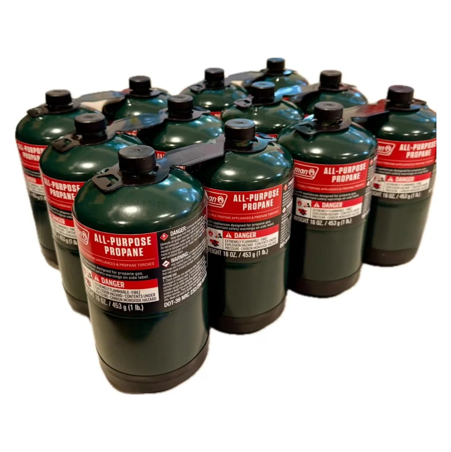 2026 NEW Propane Replacement Fuel Cylinders Camping- 16 Oz (12 Pack) Factory Pre-filled and Ready to Use