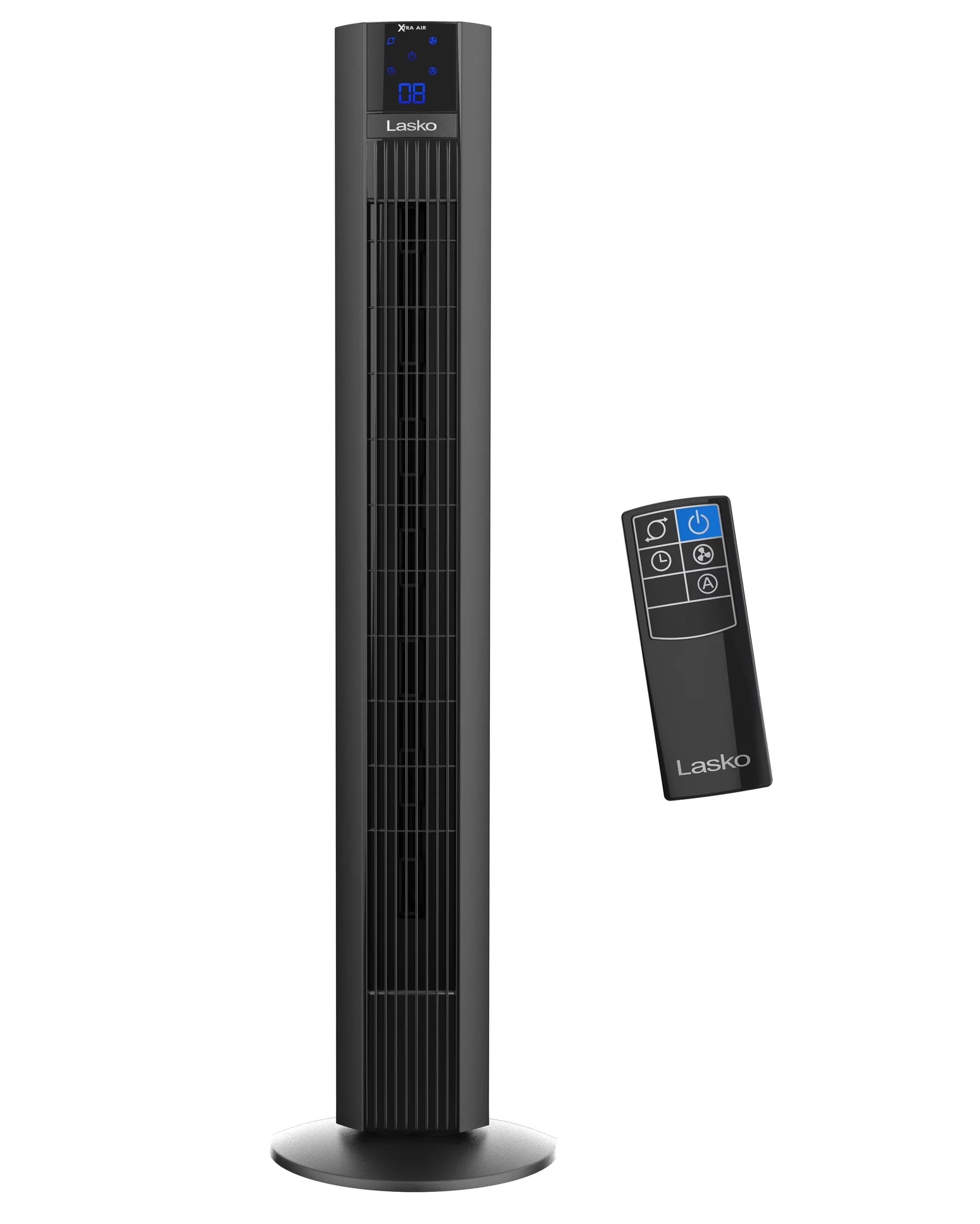 2026 NEW Lasko Xtra Air 48" 4-Speed Oscillating Remote Controlled Tower Fan, Black T48336