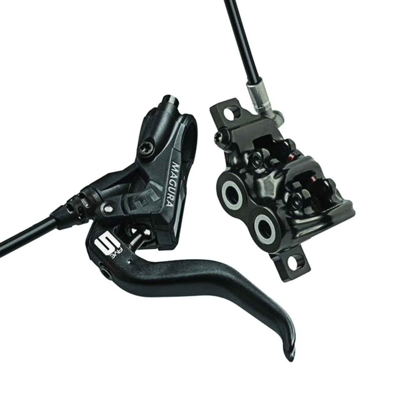 2026 NEW Magura MT5 Disc Brake and Lever - Front or Rear, Hydraulic, Post Mount, Black