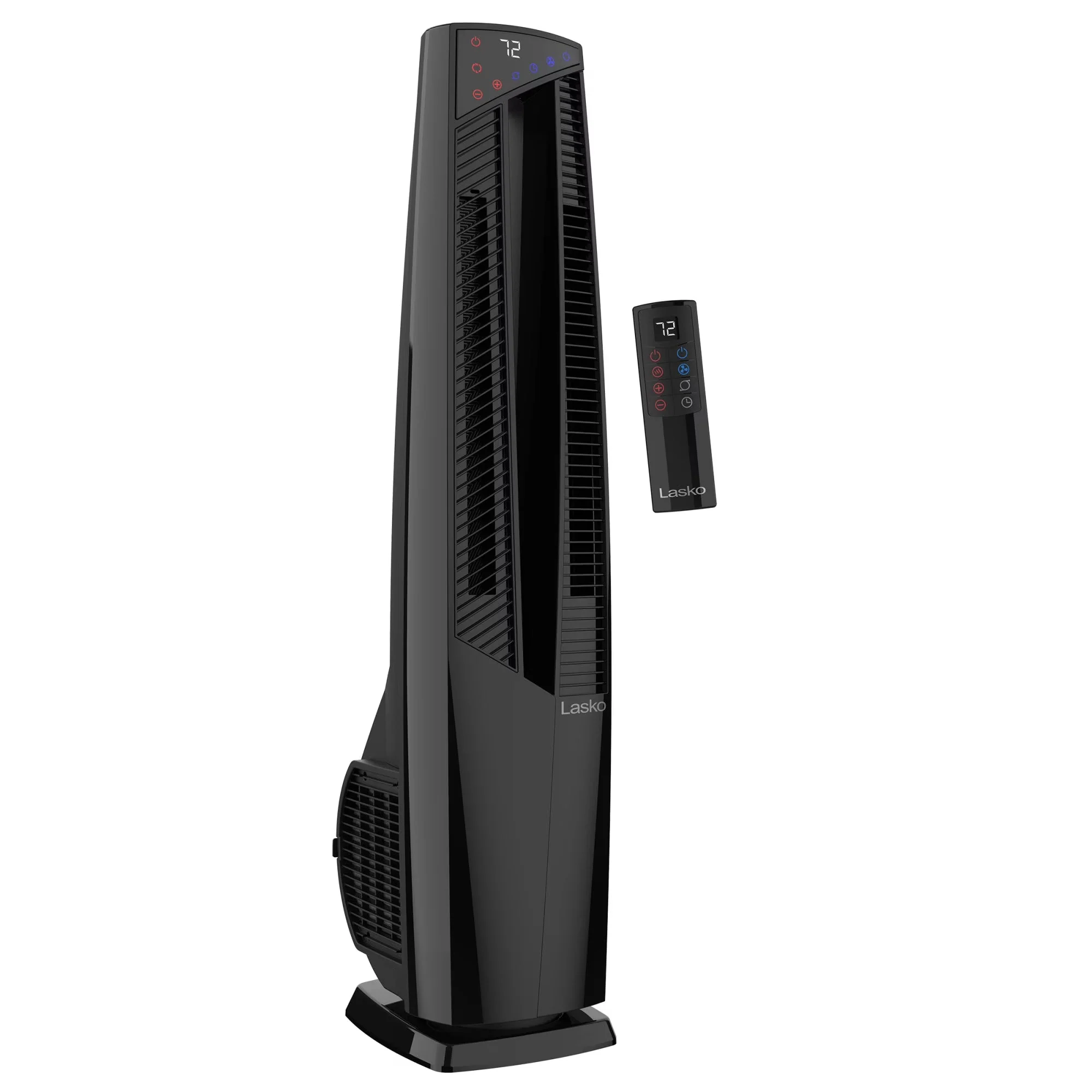 2026 NEW Lasko 38" Duo Comfort High Velocity Fan and Electric Ceramic Space Heater, Remote, Black, FHV801