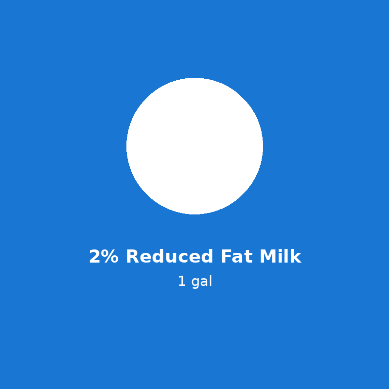 2% Reduced Fat Milk