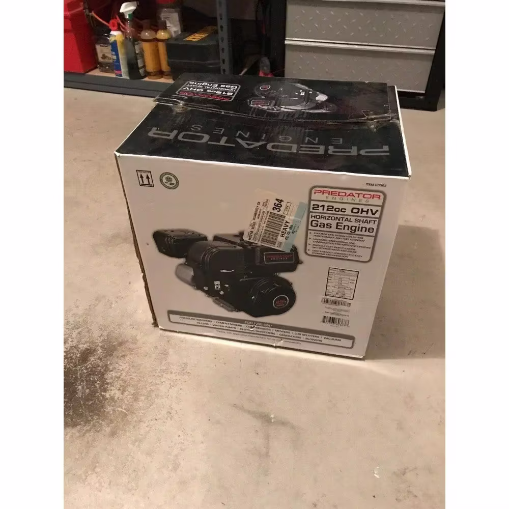Predator Horizontal Shaft Engine — 6.5 HP, 212cc