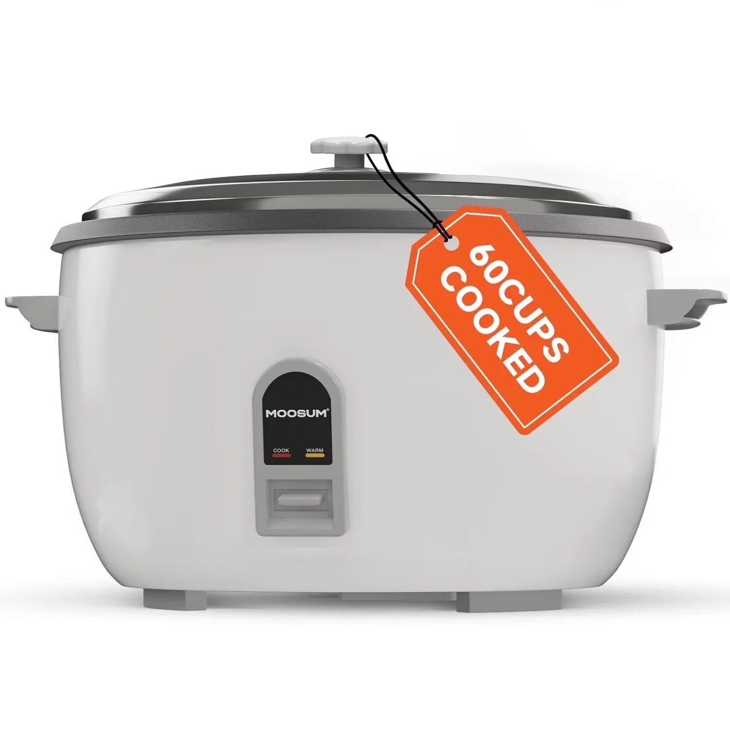 2026 NEW MOOSUM Commercial Rice Cooker, Large Capacity 30-Cup (UnCooked), 60-Cup (Cooked) with One Touch Operation and 12-Hour Keep Warm,Easy to Use and clean,1600W