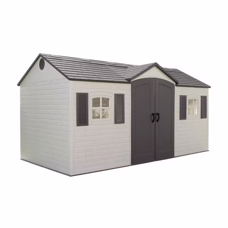 Side Entry 15 ft. W x 8 ft. D Plastic Storage Shed