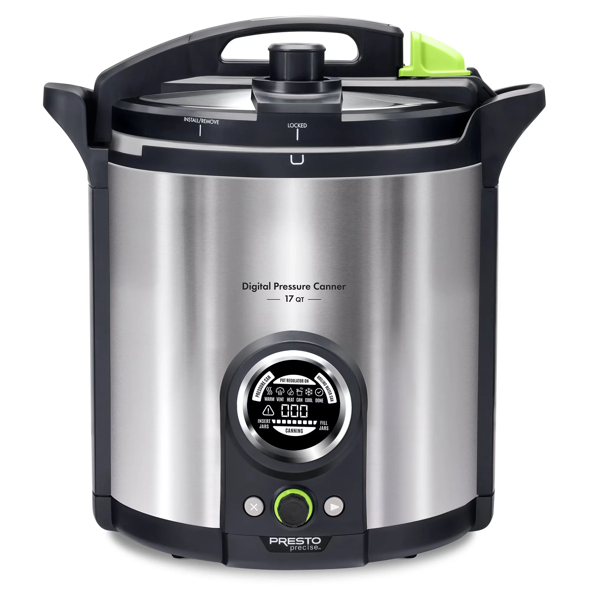 2026 NEW Presto Precise 02152 17 Qt Stainless Steel Electric Pressure Canner, Silver