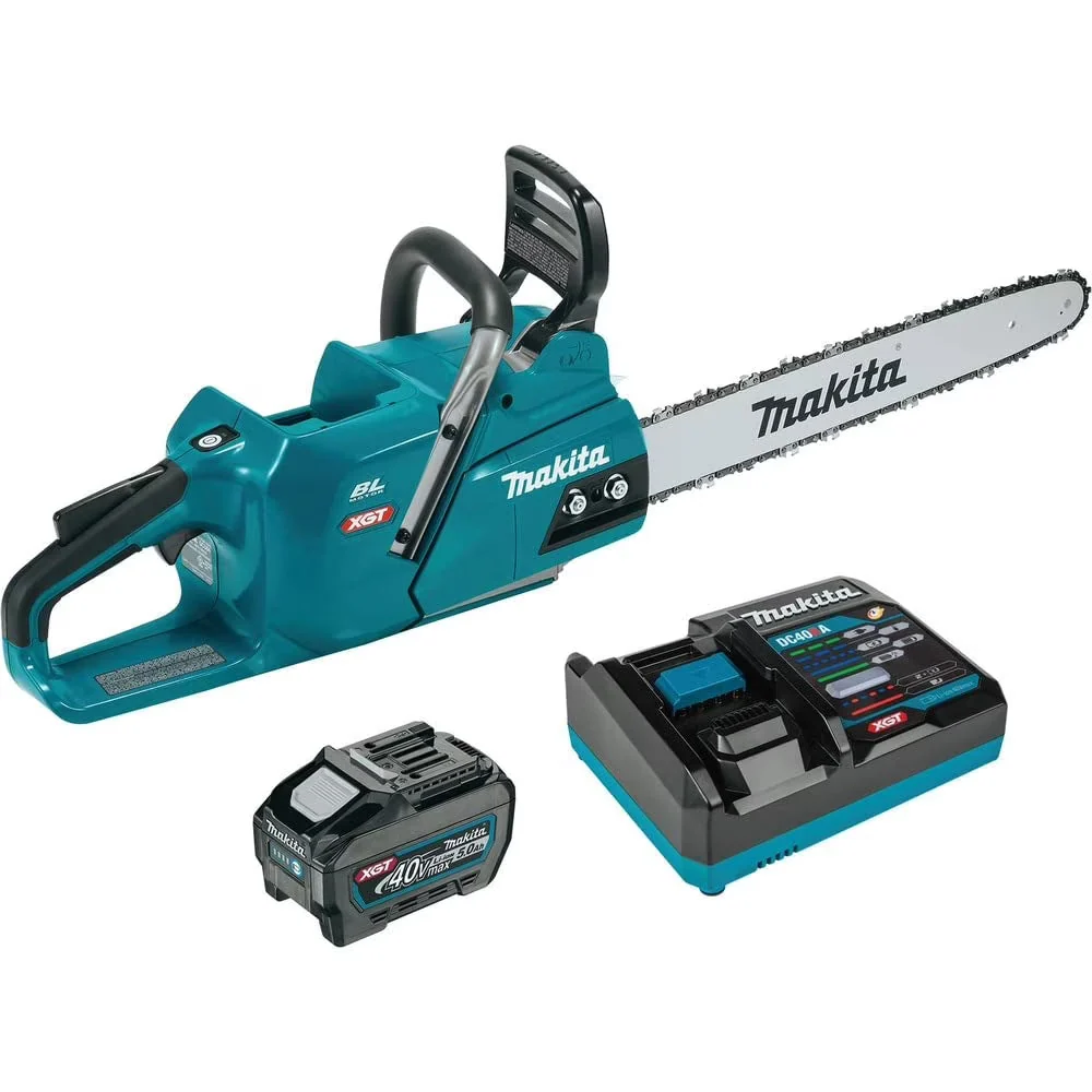 2026 NEW Makita GCU04T1 40V max XGT Brushless Lithium-Ion 18 in. Cordless Chain Saw Kit (5.0Ah)