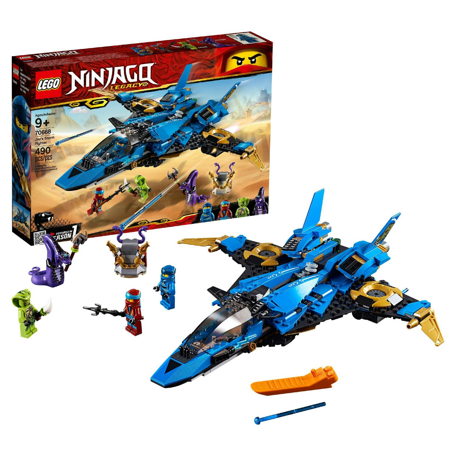 2026 NEW LEGO Ninjago Jay-s Storm Fighter 70668 Building Set (490 Pieces)