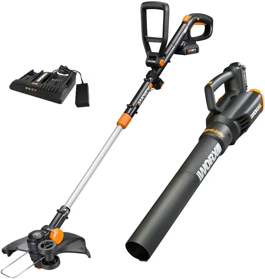 20V GT Revolution 12" 4.0Ah Cordless String Trimmer & Turbine Leaf Blower Power Share Combo Kit - WG930.3 (Batteries & Charger Included)