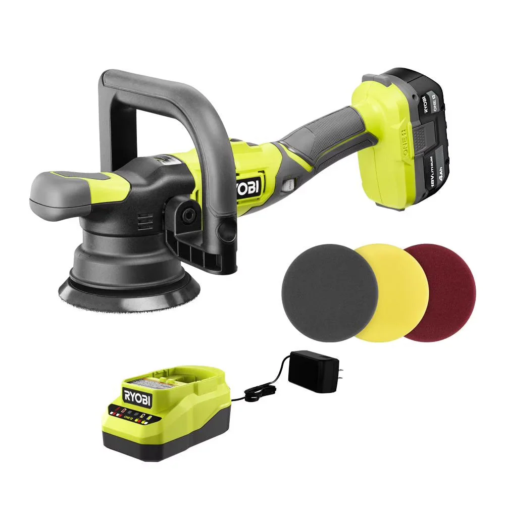 2026 NEW RYOBI 18V ONE+ 5" Variable Speed Dual Action Polisher Kit - PBF100K