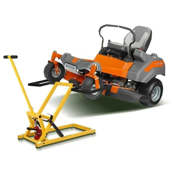 2026 NEW Lawn mower lift with hydraulic jack, 66 cm (26 inch) lifting height, welded steel construction, lifting capacity 227 kg (500 lbs), for ride-on lawn mowers, tractors and ATVs