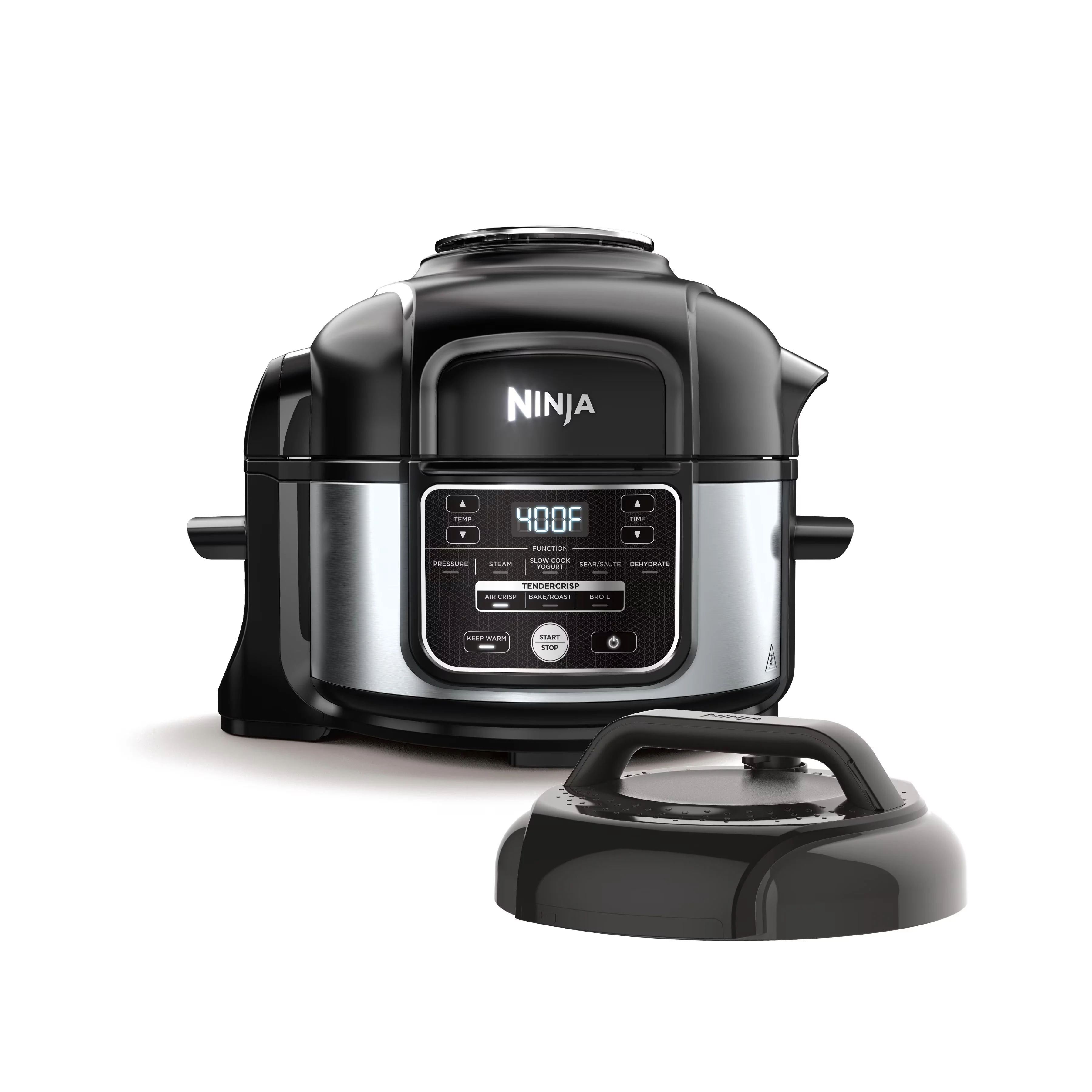 2026 NEW Ninja Foodi 10-in-1 5 Qt Pressure Cooker, Steamer, Bake, Broil, Dehydrate, Air Fryer, Non-Stick, FD101 Stainless Steel