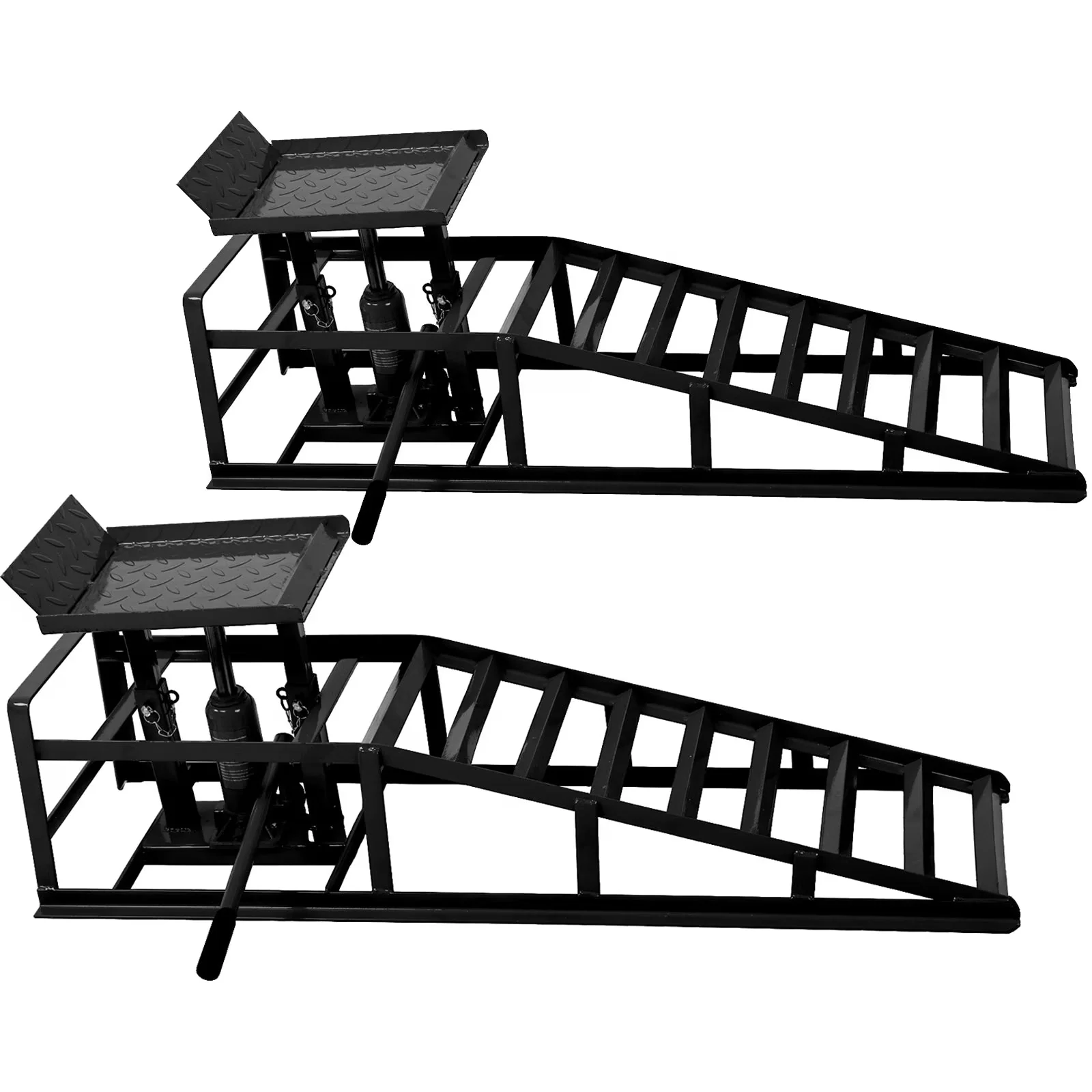 2026 NEW Riedhoff Hydraulic Car Ramps 2 Pack, 11000 LBS Max, Lift Height 9.48" to 16.21", Heavy Duty, Black
