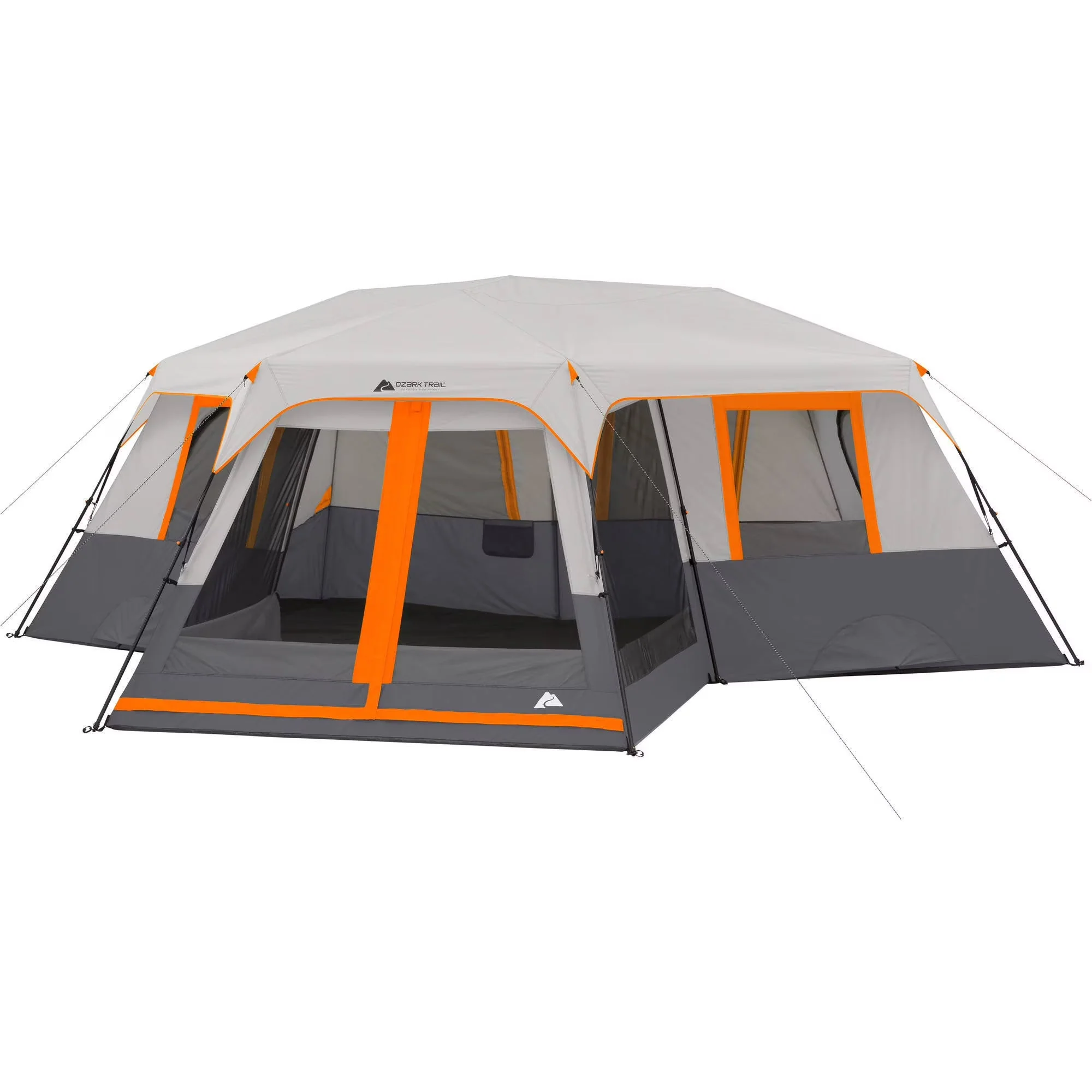 2026 NEW Ozark Trail 20' x 18' 12-Person 3-Room Instant Cabin Tent with Screen Room, 56.5 lbs