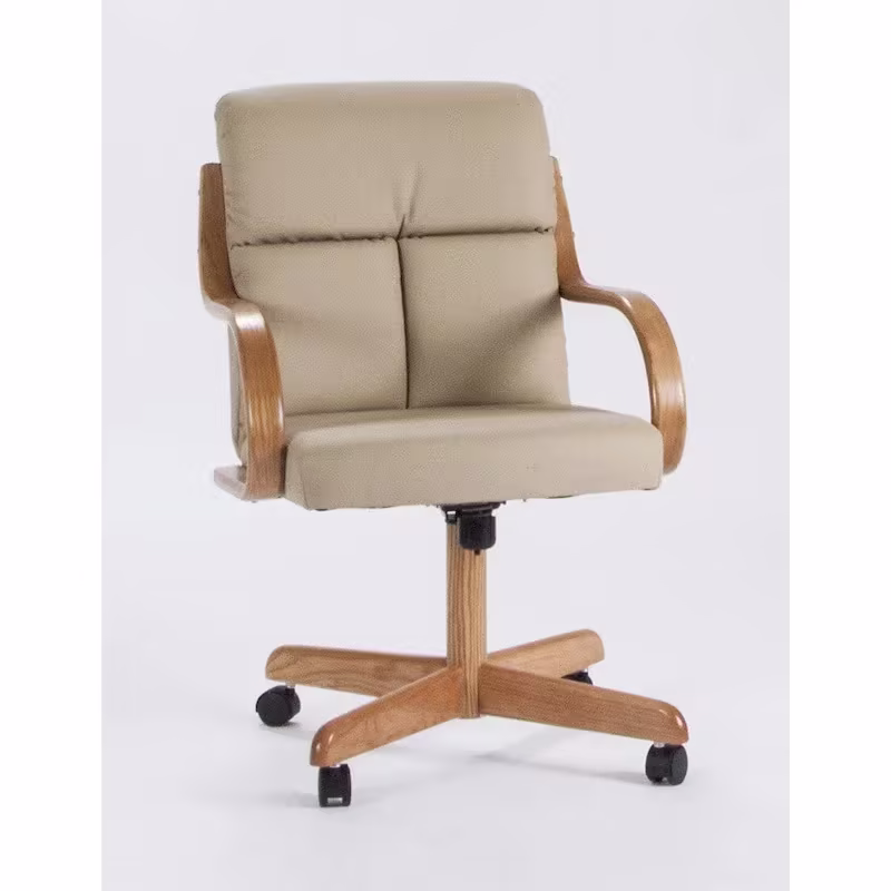 Caster Chair Company Frankie Swivel Bonded Leather Armchair