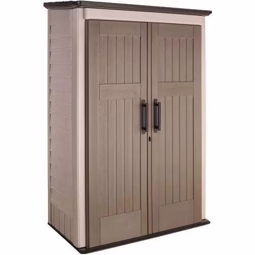 Rubbermaid garden shed, model 2025, 52 cubic feet (approx. 1.47 m3), weatherproof, lockable doors