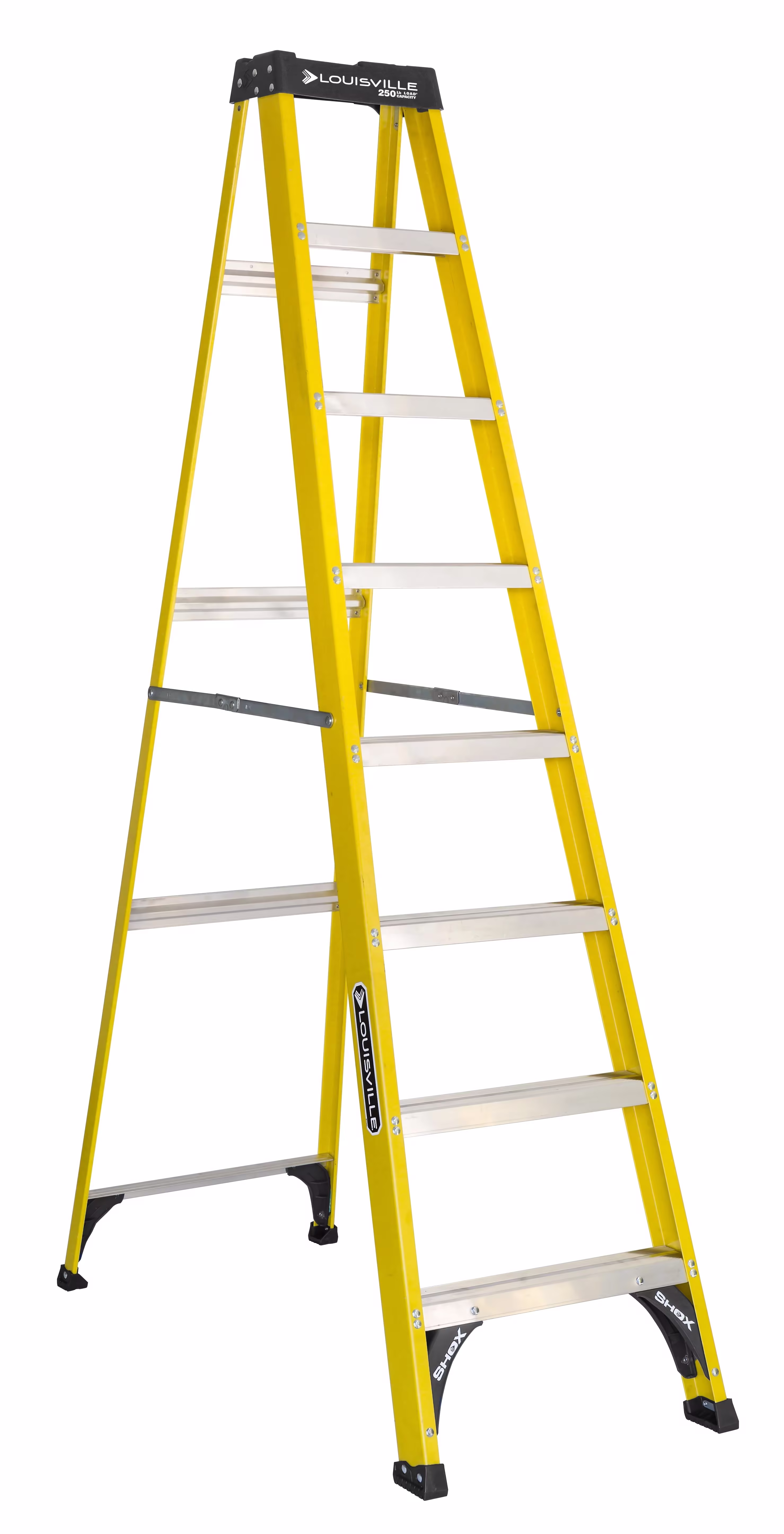 Louisville Ladder 8' Fiberglass Step Ladder, 12' Reach, 250 lbs Load Capacity, W-3118-08