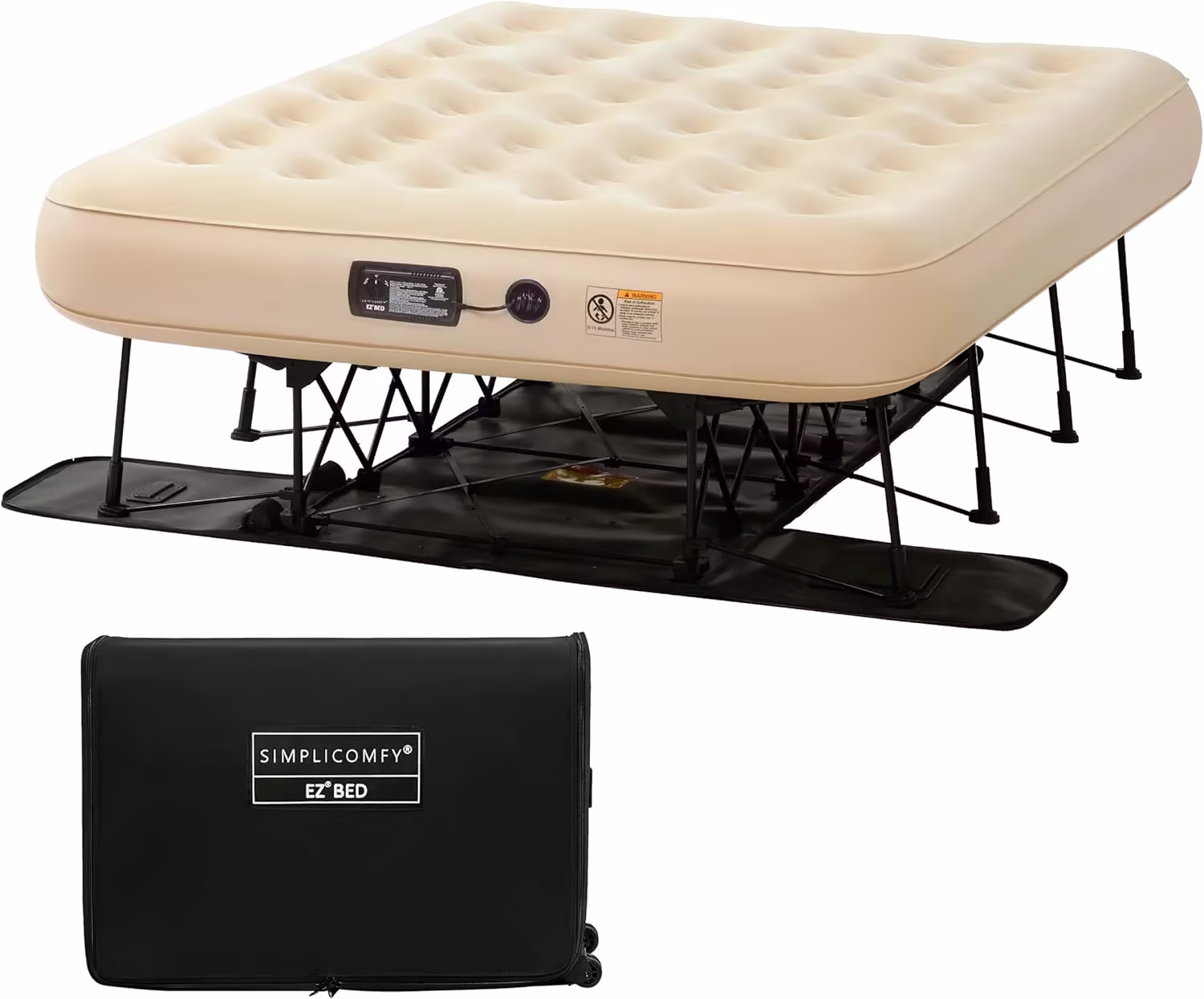 Simpli Comfy Queen EZ Air Mattress with Frame & Pump