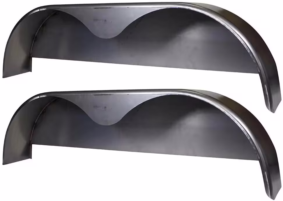 72×10-3/4 Tandem Axle Steel Trailer Fender w/Back Plate Welded In