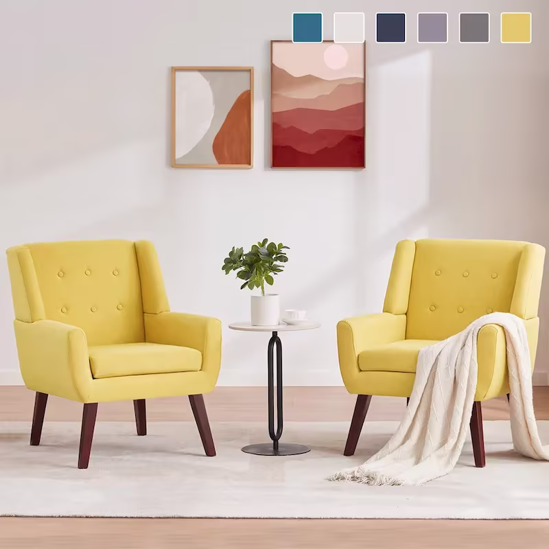 HUIMO Set of 2 Modern Tufted Accent Chair