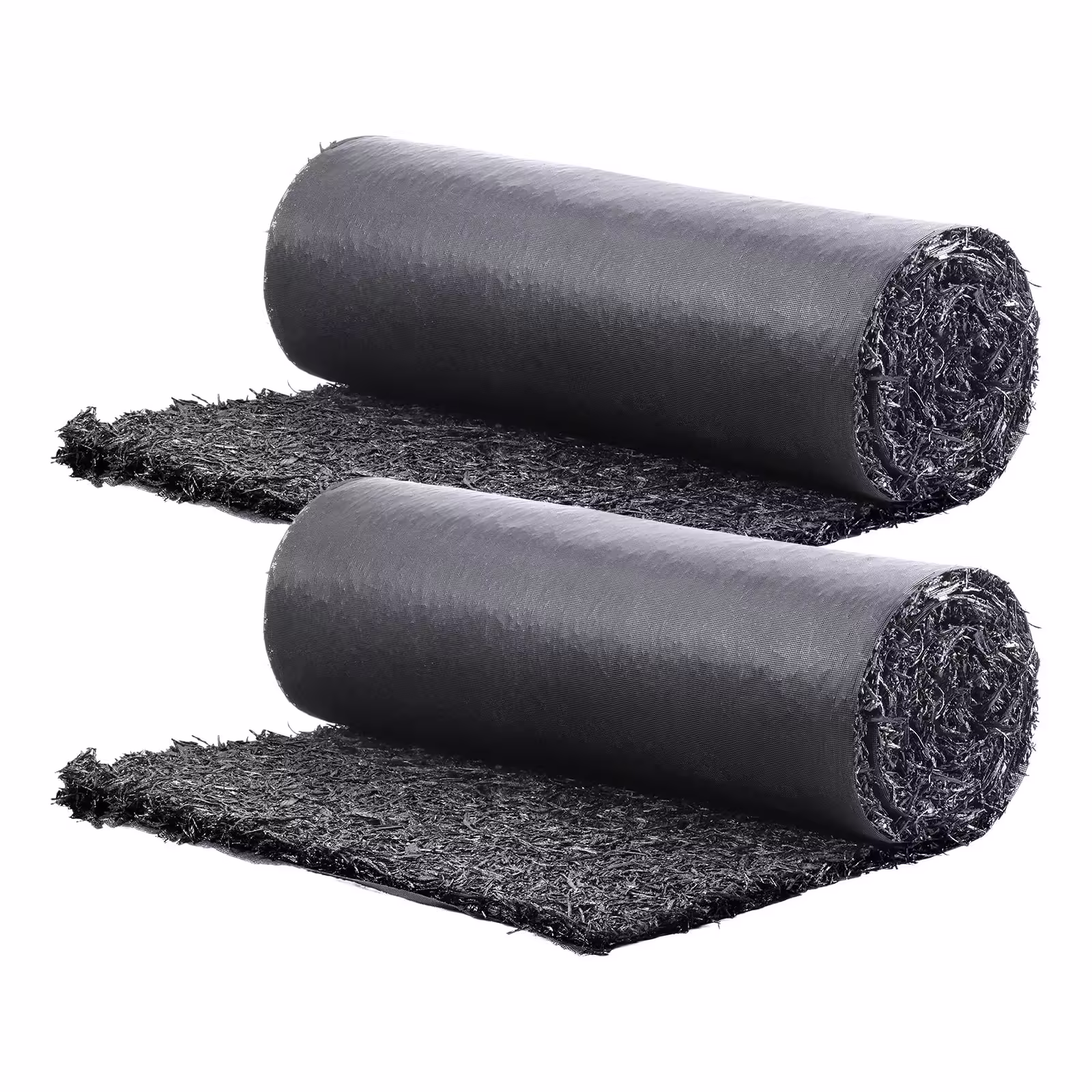 VEVOR Rubber Mulch for Landscaping, 2 Rolls Recycled Rubber Mulch Mat 96 x 22 in, Permanent Rubber Pathway, Natural-Looking Black Mulch Garden Edging for Plants, Vegetables & Flower Garden Barrier