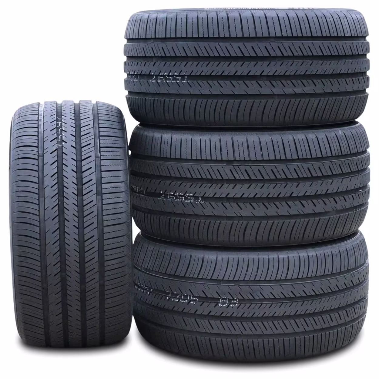 A set of 4 (4)265/35R20 99Y XL high-performance full-season tires for: 2015-23 Ford Mustang EcoBoost Premium, 2012-13 Audi A7 Quattro Base