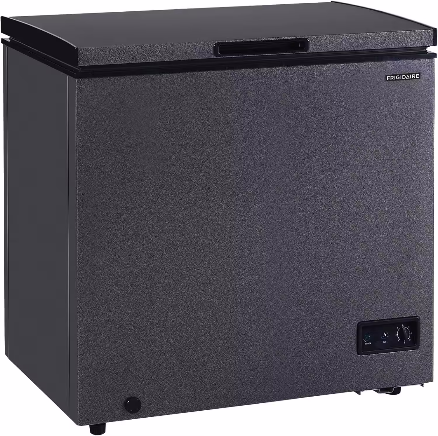 Frigidaire chest freezer (7 cubic feet), granita finish, adjustable thermostat, easy defrost function, removable basket