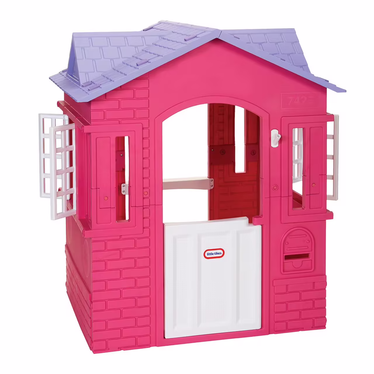 Little Tikes Cape Cottage House, Pink - Pretend Playhouse with Working Doors, Window Shutters, and Flag Holder, for Kids 2-8 Years Old