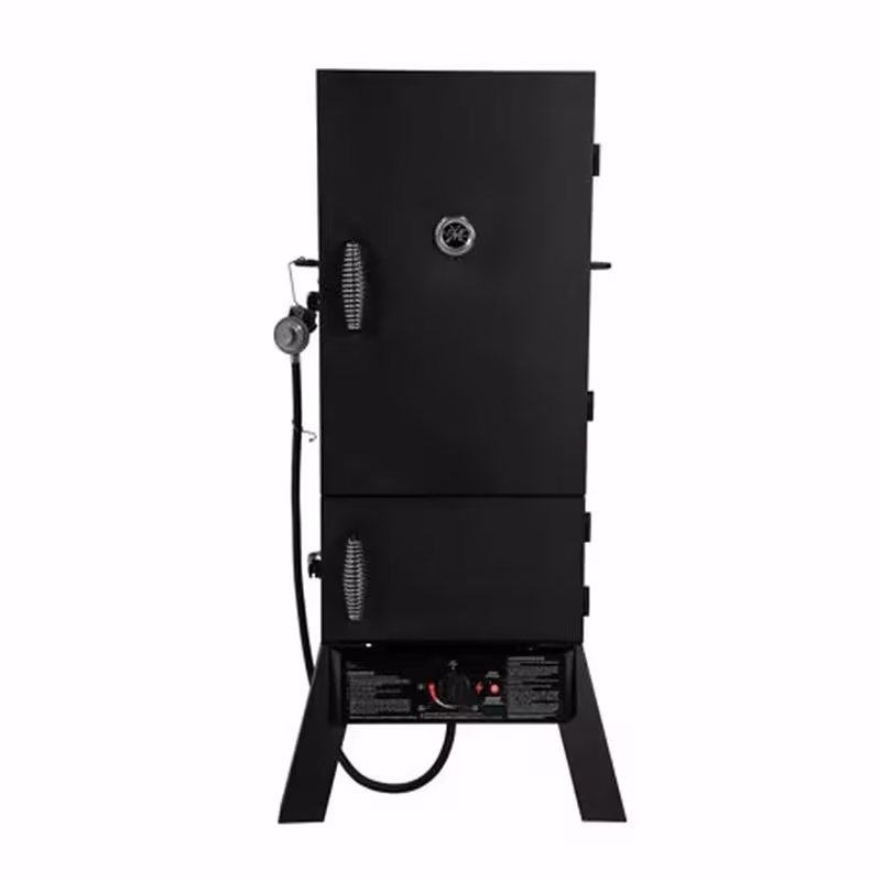 Two Door 30-inch Propane Smoker in Black