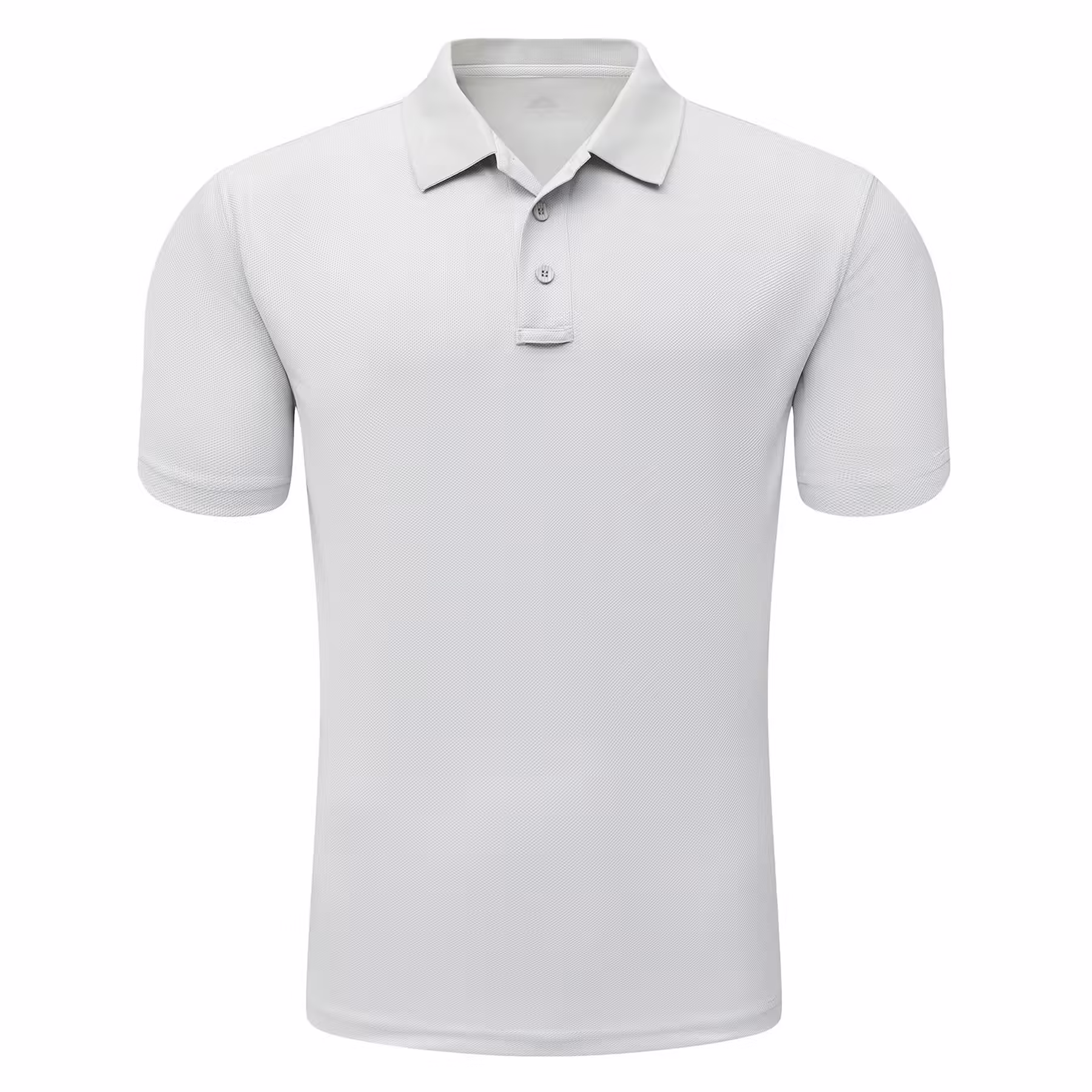 Men's Light Gray Short Sleeve Polo