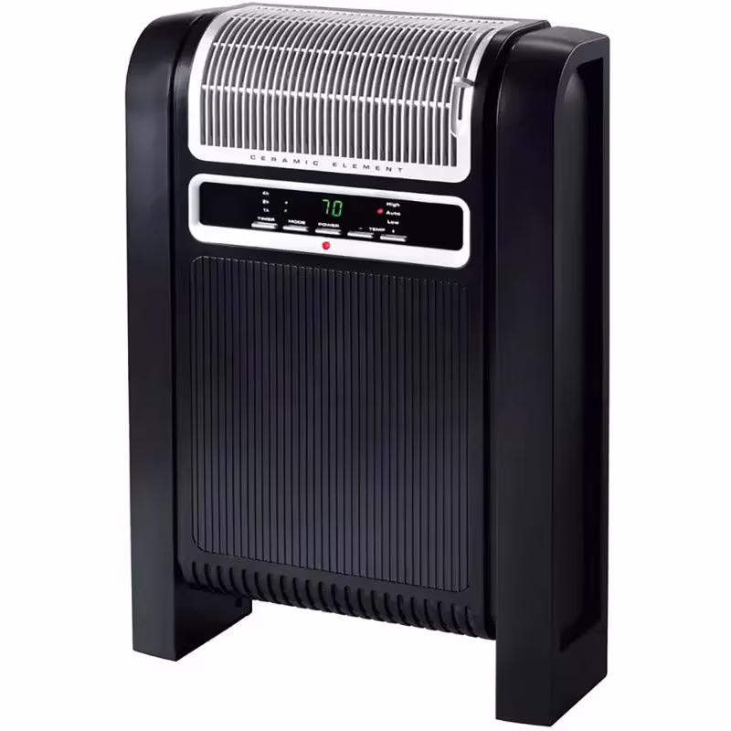 1500W Portable Digital Control Cyclonic Ceramic Space Heater, Black